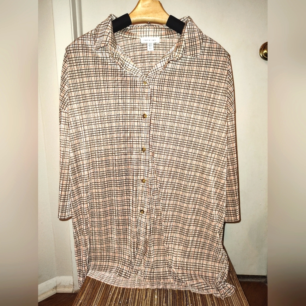 Plaid Button-Up Shirt